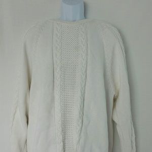 Stanley Blacker men's white sweater Sz XXL.